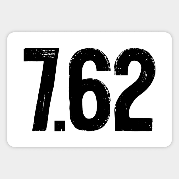 7.62 mm caliber Sticker by colorsplash